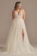 Beaded Illusion Bodysuit Petite Wedding Dress 7MBSWG837