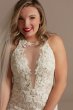 Illusion Keyhole Bodysuit Petite Wedding Dress 7MBSWG843