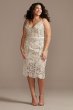 Crochet Lace Overlay Midi Plus Size Dress 9SDWG0773