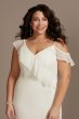 Asymmetric Chiffon Plus Size Dress with Ruffle Hem 9SDWG0932