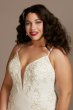 Crepe Mermaid Trumpet Plus Size Wedding Dress 9SWG866
