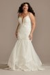 Crepe Mermaid Trumpet Plus Size Wedding Dress 9SWG866