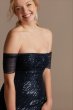 Sequin Off the Shoulder Sheath Dress D40NY007