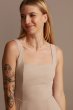Squared Tank Lace Up Chiffon Bridesmaid Dress Bridal F20328