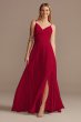 Spaghetti Strap Tie Waist Chiffon Bridesmaid Dress Bridal F20355