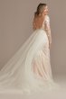 Long Sleeve Floral Illusion Bodysuit Wedding Dress LSSWG851
