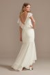 Asymmetrical Neck Chiffon Dress with Ruffled Hem SDWG0932