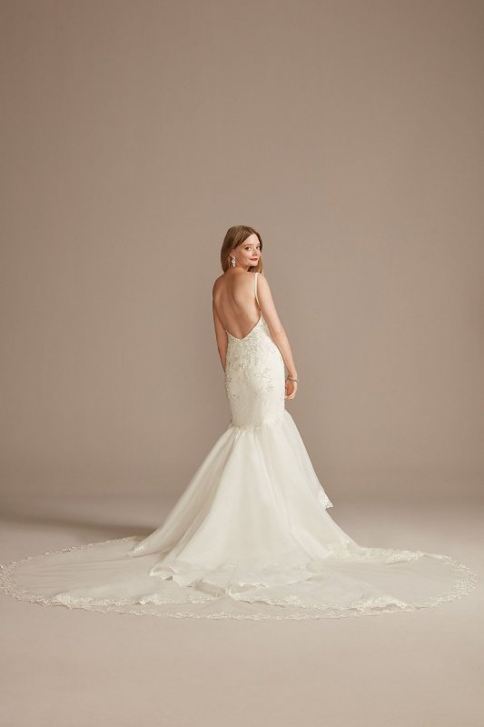 Stretch Crepe V-Back Trumpet Mermaid Wedding Dress SWG866