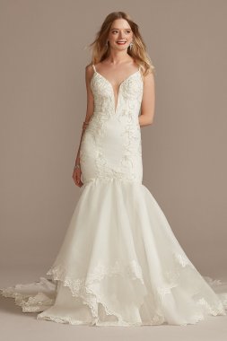 Stretch Crepe V-Back Trumpet Mermaid Wedding Dress SWG866