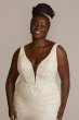 Sequin Scrolling Lace Tall Plus Wedding Gown 4XL9SWG918
