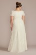 Floral Puff Sleeve V-Neck Tall Plus Wedding Gown 4XL9WG4052