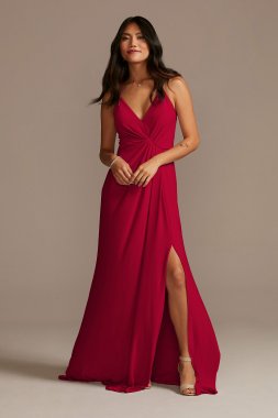Tall Knotted Jersey A-Line Bridesmaid Dress 4XLF20556