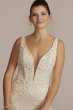 Allover Sequin Scrolling Lace Tall Wedding Gown 4XLSWG918