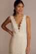 Allover Lace Tank Tall Wedding Gown with V-Back 4XLWG4061