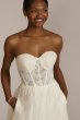Floral Applique Corset Bodice Petite Wedding Gown 7WG4051