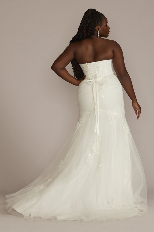 Strapless Mermaid Plus Size Wedding Dress 8CWG926