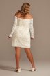 Long Sleeve Off Shoulder Stretch Lace Plus Dress 9SDWG0979