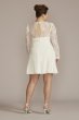 Allover Lace Puff Long Sleeve Plus Size Mini Dress 9SDWG1045