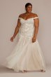 Off the Shoulder Mermaid Plus Size Wedding Gown 9WG4059