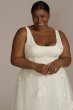 Floral Scoop Neck Tank Plus Size Wedding Gown 9WG4062