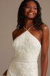 Beaded Stretch Crepe Halter Sheath Wedding Dress Collection AP2E209212