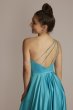 One-Shoulder Satin A-Line with Skirt Slit D24NY22016