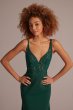 Crepe Dress with Illusion Lace Corset Bodice D28NY22024