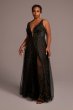 Plus Size Sparkle Tulle Skirt A-Line Dress D28NY22027W