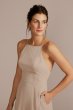 Chiffon High-Neck A-Line Bridesmaid Dress F20456