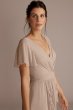Chiffon Flutter Sleeve Ruffle Bridesmaid Dress F20487