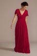 Chiffon Flutter Sleeve Ruffle Bridesmaid Dress F20487