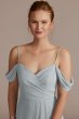 Chiffon Off-the-Shoulder Bridesmaid Dress F20509