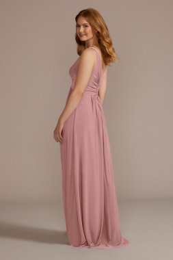 Jersey Bridesmaid Dress with Twist Tank Bodice F20525