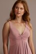 Jersey Bridesmaid Dress with Twist Tank Bodice F20525