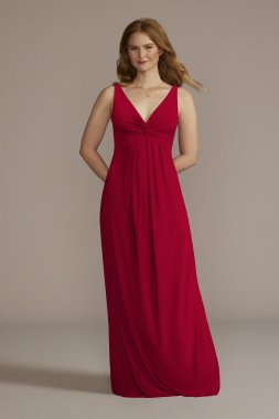 Jersey Bridesmaid Dress with Twist Tank Bodice F20525