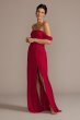 Chiffon Cowl Off-the Shoulder Bridesmaid Dress F20538