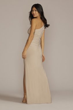 Ruched Jersey One-Shoulder Bridesmaid Dress F20543