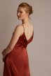 Stretch Charmeuse Cowl Back Bridesmaid Dress F20546