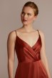 Stretch Charmeuse Cowl Back Bridesmaid Dress F20546