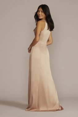 Stretch Charmeuse Sleeveless Cowl Bridesmaid Dress F20547