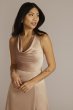 Stretch Charmeuse Sleeveless Cowl Bridesmaid Dress F20547
