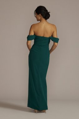 Stretch Crepe Off-the-Shoulder Bridesmaid Dress GS290059