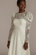 Allover Lace Puff Long Sleeve Mini Dress SDWG1045