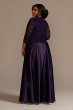 Plus Satin and Lace Dress with Matching Jacket WBM2675W