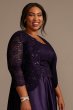 Plus Satin and Lace Dress with Matching Jacket WBM2675W