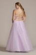 Plus Size Embroidered Lace Tulle A-Line Dress WBM2780W