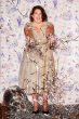 Plus Size Metallic Tea-Length A-Line Dress WBM2809W