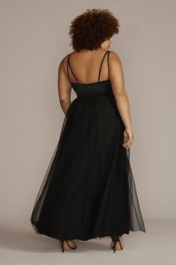 Plus Size A-Line Dress with Mosaic Bodice WBM2835W