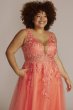 Plus Illusion Tulle Ball Gown with Beaded Lace WBM2844W