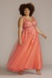 Plus Illusion Tulle Ball Gown with Beaded Lace WBM2844W